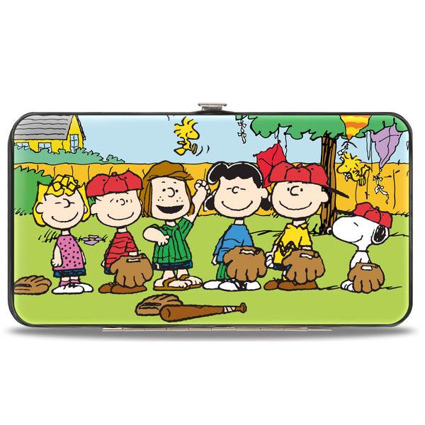 Buckle-Down Hinged Wallet - Peanuts Gang Backyard Baseball Group Pose