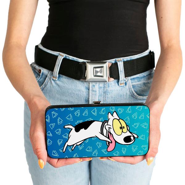 Buckle-Down Hinged Wallet - Rocko's Modern Life Spunky Pose + Logo Blues White