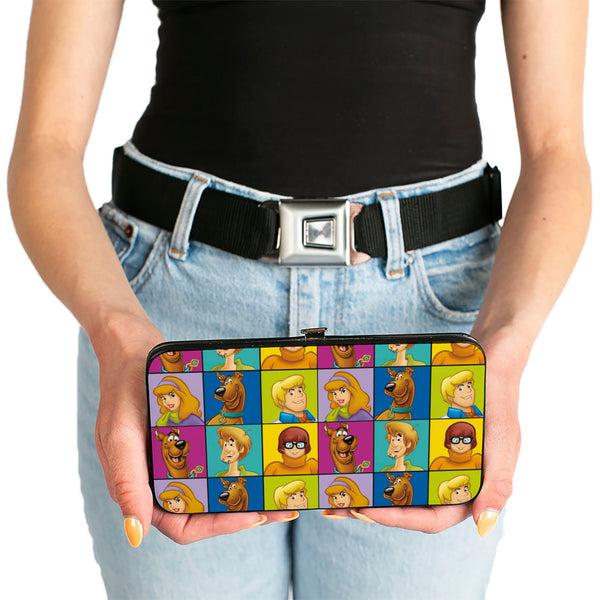 Buckle-Down Hinged Wallet - Scooby Doo 5-Character Face Blocks Multi Color