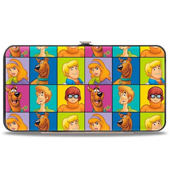 Buckle-Down Hinged Wallet - Scooby Doo 5-Character Face Blocks Multi Color