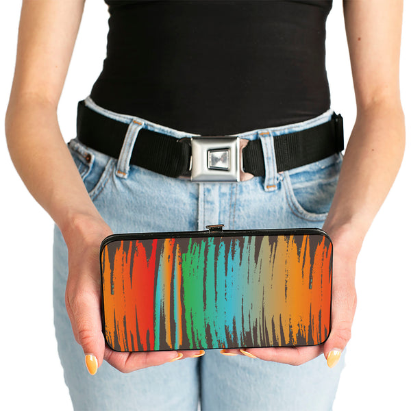 Buckle-Down Hinged Wallet - Scribble Zarape Fade Brown/Multi Color