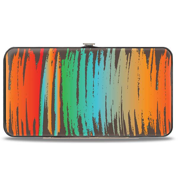 Buckle-Down Hinged Wallet - Scribble Zarape Fade Brown/Multi Color