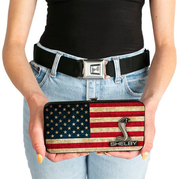 Buckle-Down Hinged Wallet - SHELBY Tiffany Box Americana Black White