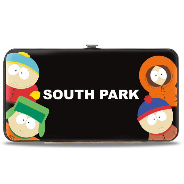 Buckle-Down Hinged Wallet - SOUTH PARK Boys Peeking Pose and Title Logo Stacked Black/Multi Color
