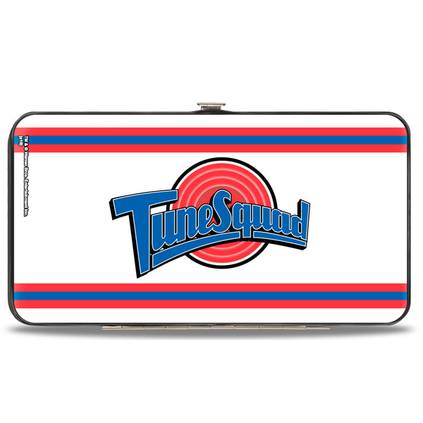 Buckle-Down Hinged Wallet - Space Jam TUNE SQUAD Logo Stripe White Red Blue