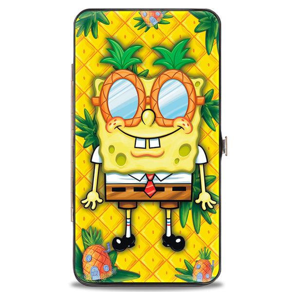 Buckle-Down Hinged Wallet - SpongeBob Pineapple Eyes + SpongeBob & Patrick Starfish Pose Pineapple Gold