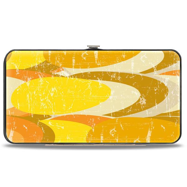 Buckle-Down Hinged Wallet - Spots Stacked Weathered Yellows/Browns