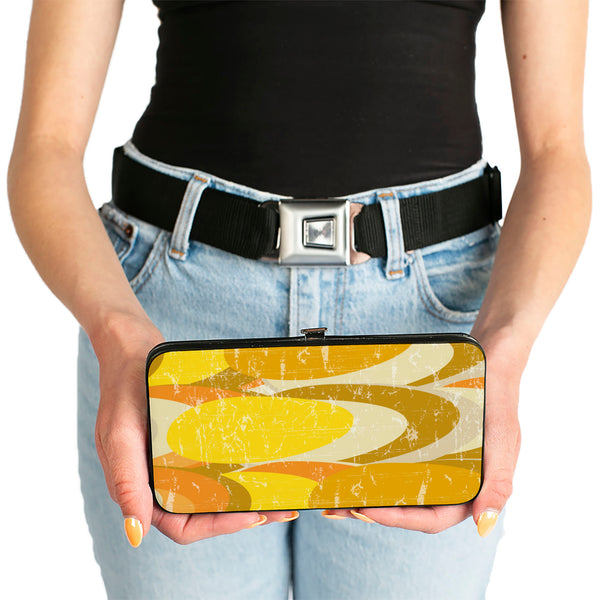 Buckle-Down Hinged Wallet - Spots Stacked Weathered Yellows/Browns