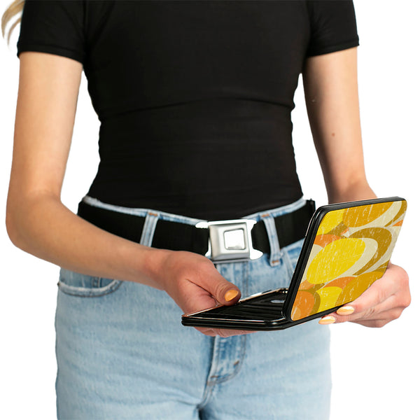 Buckle-Down Hinged Wallet - Spots Stacked Weathered Yellows/Browns