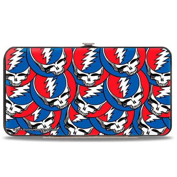Buckle-Down Hinged Wallet - Steal Your Face Stacked Red White Blue