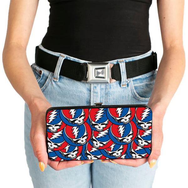 Buckle-Down Hinged Wallet - Steal Your Face Stacked Red White Blue