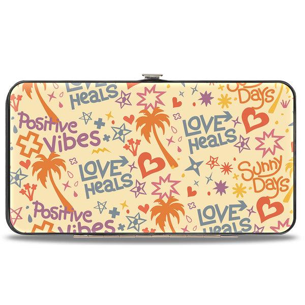 Buckle-Down Hinged Wallet - Summer Harmony Collage Beige/Multi Color
