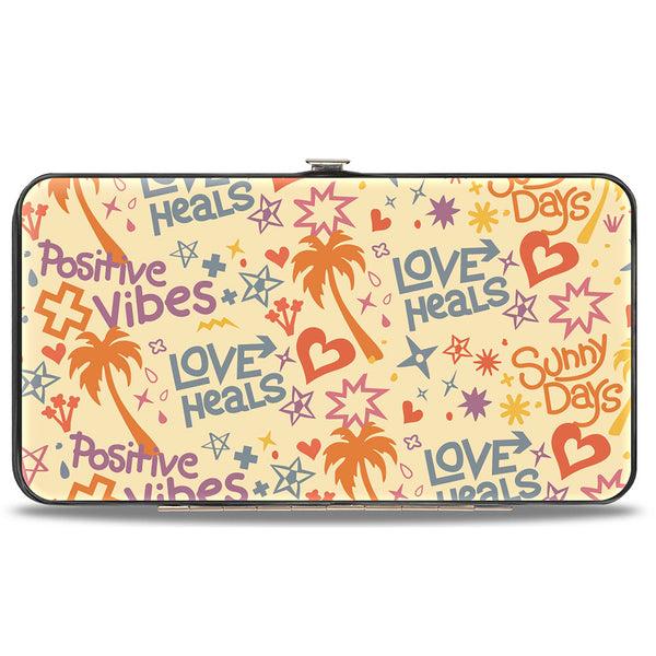 Buckle-Down Hinged Wallet - Summer Harmony Collage Beige/Multi Color