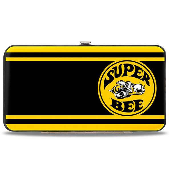 Buckle-Down Hinged Wallet - SUPER BEE Logo Stripes Black Yellow
