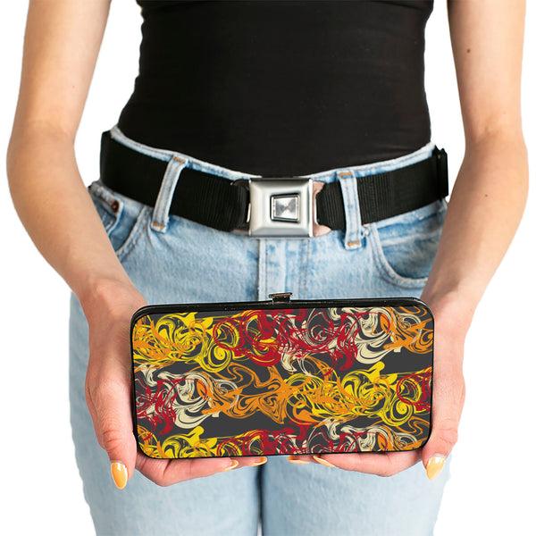 Buckle-Down Hinged Wallet - Swirl Mix Gray/Multi Color