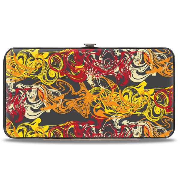Buckle-Down Hinged Wallet - Swirl Mix Gray/Multi Color
