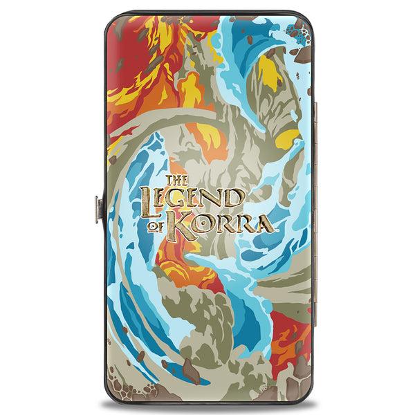 Buckle-Down Hinged Wallet - The Legend Of Korra Avatar Korra Elements Swirl Pose And Title Logo