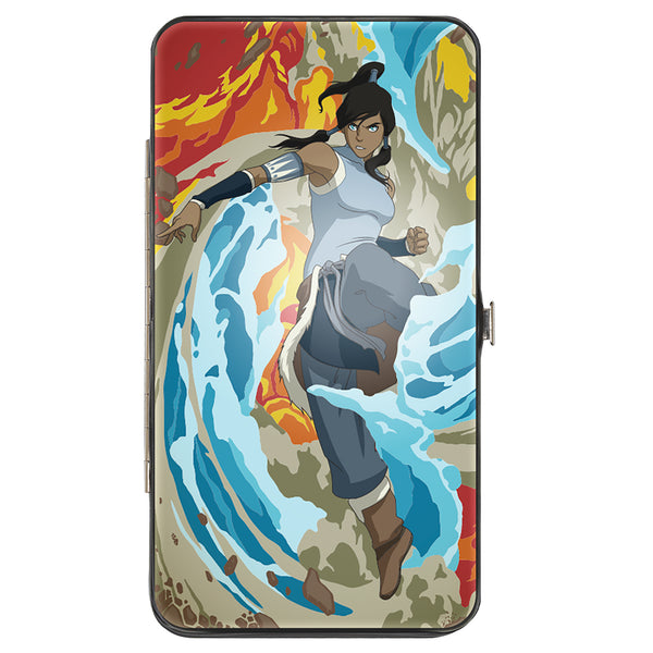 Buckle-Down Hinged Wallet - The Legend of Korra Avatar Korra Elements Swirl Pose and Title Logo
