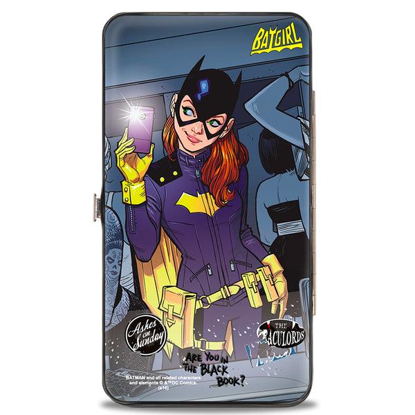 Buckle-Down Hinged Wallet - The New 52 BATGIRL Issue #35 Bathroom Selfie Scene Cover Pose Grays Yellow