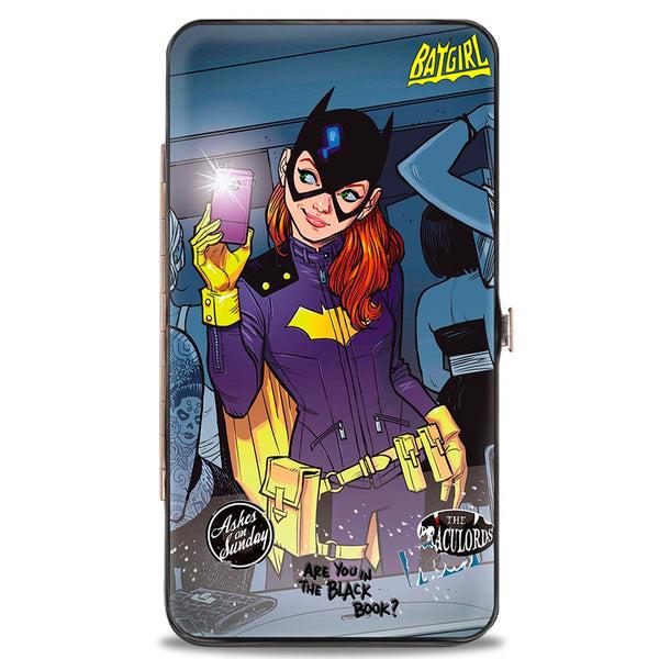 Buckle-Down Hinged Wallet - The New 52 BATGIRL Issue #35 Bathroom Selfie Scene Cover Pose Grays Yellow