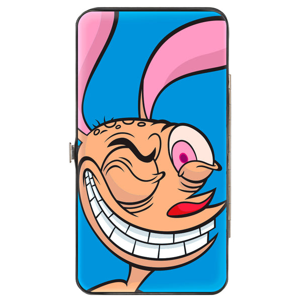 Buckle-Down Hinged Wallet - The Ren & Stimpy Show Stimpy Smiling + Ren Winking CLOSE-UP Expressions