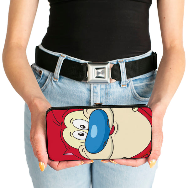 Buckle-Down Hinged Wallet - The Ren & Stimpy Show Stimpy Smiling + Ren Winking CLOSE-UP Expressions
