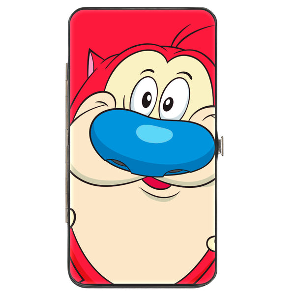 Buckle-Down Hinged Wallet - The Ren & Stimpy Show Stimpy Smiling + Ren Winking CLOSE-UP Expressions