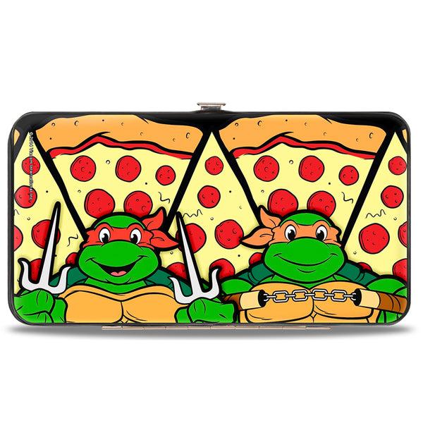 Buckle-Down Hinged Wallet - Turtle Battle Poses Pizza