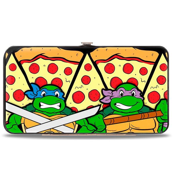Buckle-Down Hinged Wallet - Turtle Battle Poses Pizza