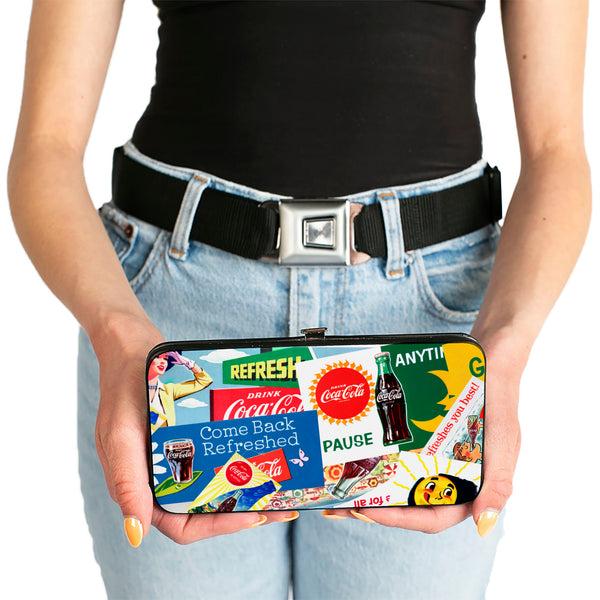 Buckle-Down Hinged Wallet - Vintage Coca-Cola COME BACK REFRESHED Ads And Icons Collage