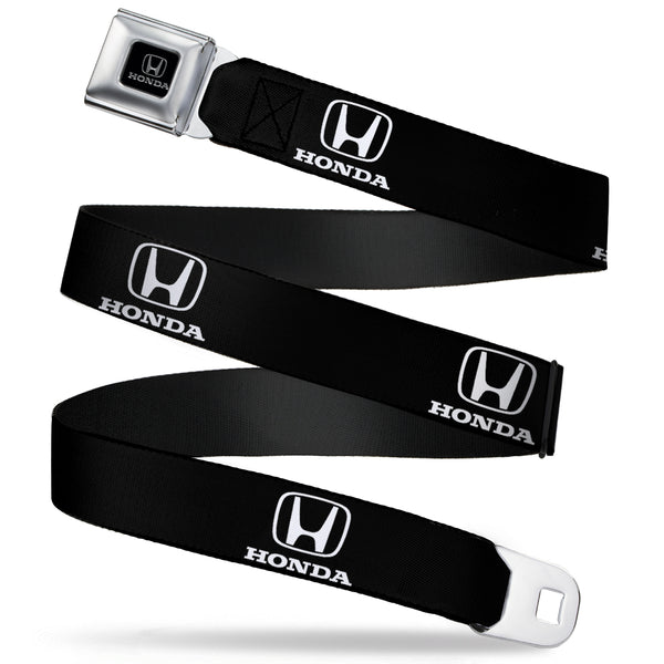 Buckle-Down Honda Seatbelt Belt - Honda Logo Black/White Webbing