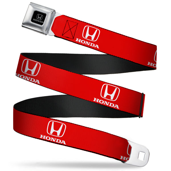Buckle-Down Honda Seatbelt Belt - Honda Logo Red/White Webbing