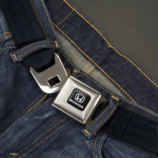 Buckle-Down Honda Seatbelt Belt - Reclaimed Black Panel Webbing