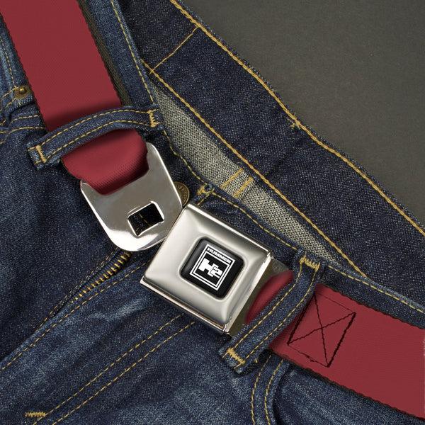 Buckle-Down Hummer H2 Seatbelt Belt - Burgundy Webbing