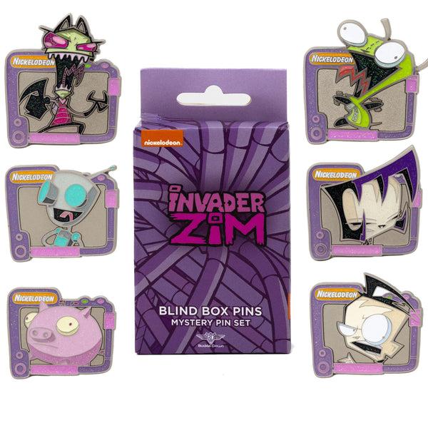 Buckle-Down Invader Zim Blind Box Glitter Enamel Pin Series - Mystery Character Zim GIR Piggy Dib or Gaz