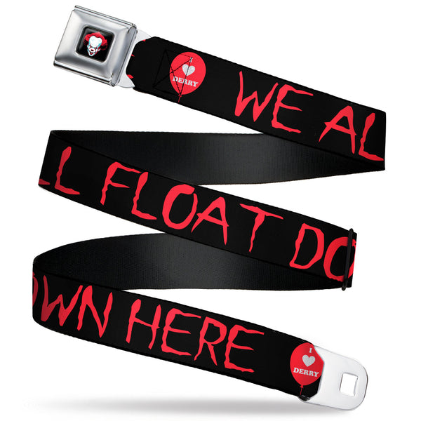 Buckle-Down It Chapter Two Pennywise Face2 Full Color Black/Reds/Blues Seatbelt Belt - It Chapter Two I LOVE DERRY Balloon/WE ALL FLOAT DOWN HERE Quote Black/Red/White Webbing Buckle-Down It Chapter Two Pennywise Face2 Full Color Black/Reds/Blues Seatbelt Belt - It Chapter Two I LOVE DERRY Balloon/WE ALL FLOAT DOWN HERE Quote Black/Red/White Webbing
