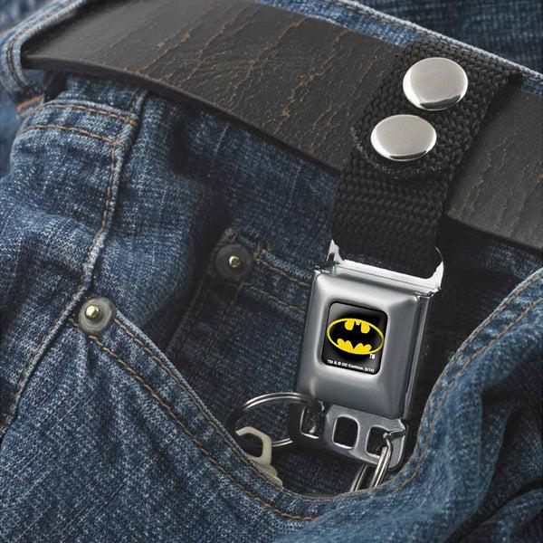 Buckle-Down Keychain - Batman Full Color Black Yellow