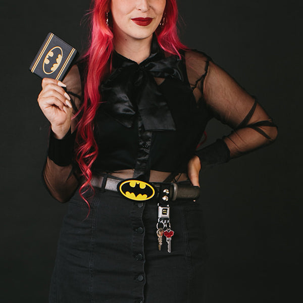 Buckle-Down Keychain - Batman Full Color Black Yellow