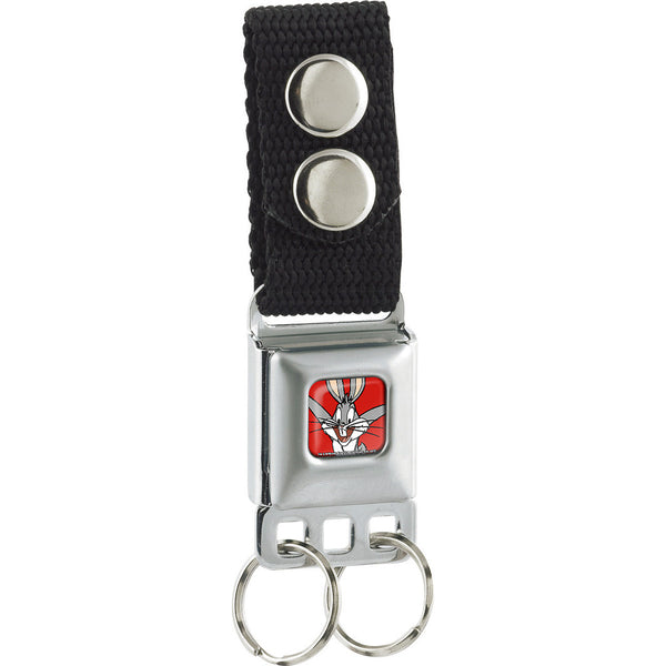 Buckle-Down Keychain - Bugs Bunny Face Full Color Red