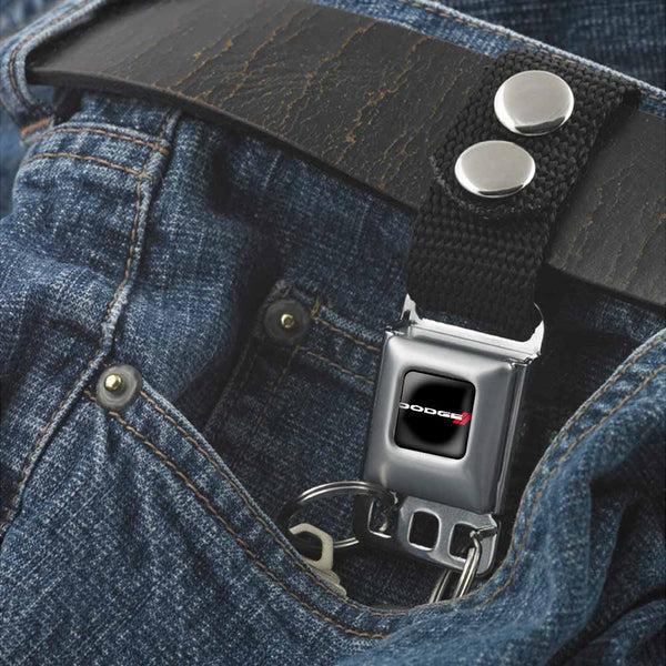 Buckle-Down Keychain - Dodge Red Rhombus Full Color Black White Red