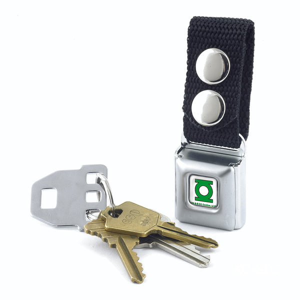 Buckle-Down Keychain - Green Lantern Logo CLOSE-UP Full Color White Green