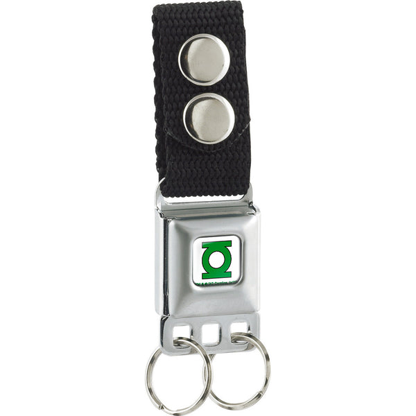Buckle-Down Keychain - Green Lantern Logo CLOSE-UP Full Color White Green
