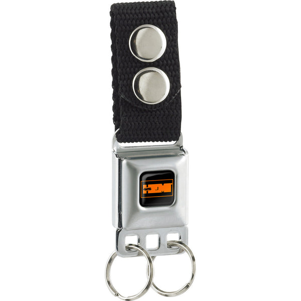 Buckle-Down Keychain - HEMI 426 Logo2 Full Color Black White Orange