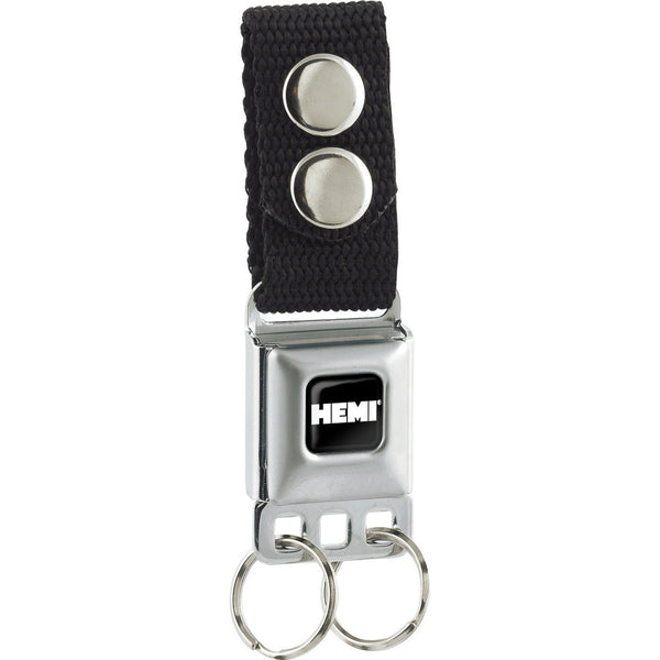 Buckle-Down Keychain - HEMI Bold Full Color Black White