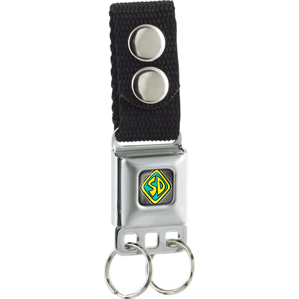 Buckle-Down Keychain - Scooby Doo Dog Tag Full Color Black Glow