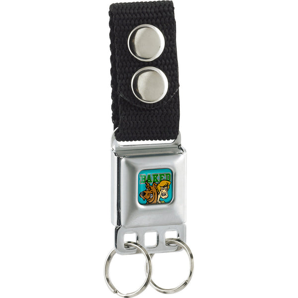 Buckle-Down Keychain - Scooby & Shaggy BAKED Full Color Turquoise Green