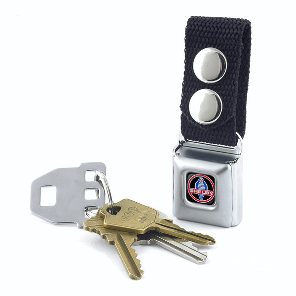 Buckle-Down Keychain - SHELBY Cobra Full Color Black Gray Red Blue