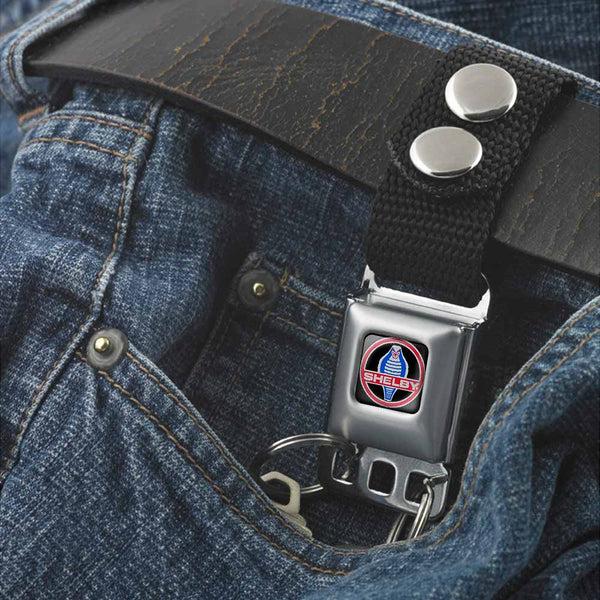 Buckle-Down Keychain - SHELBY Cobra Full Color Black Gray Red Blue