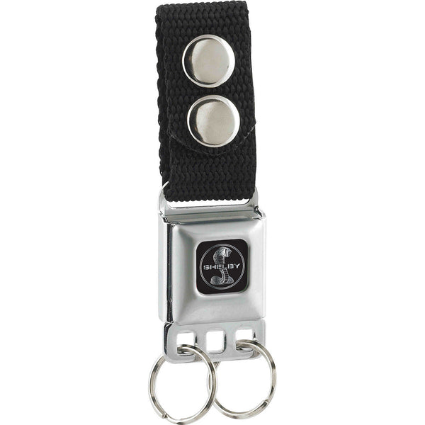 Buckle-Down Keychain - SHELBY Tiffany Split Full Color Black White