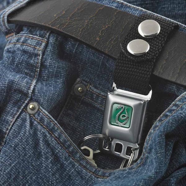 Buckle-Down Keychain - Slytherin Snake Full Color Greens